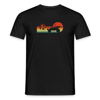 Retro Rocket Soccer Sport Car - Men's T-Shirt - black - Front - AI Model Male 178 light (178cm)