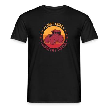 Ich schnarche nicht, ich träume, dass ich ein Traktor bin - Männer T-Shirt - Schwarz - Vorne - AI Model Male 178 light (178cm)