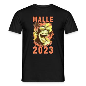 Malle 2023 Party Affe Mallorca Team - Männer T-Shirt - Schwarz - Vorne - AI Model Male 178 light (178cm)