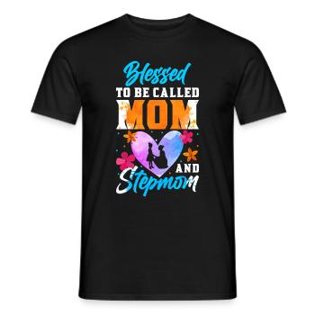 Stepmother Mother's Day Stepmom Mother - Men's T-Shirt - black - Front - AI Model Male 178 light (178cm)
