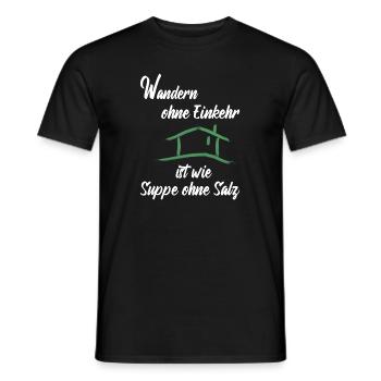 Wandern Einkehr Suppe Salz - Männer T-Shirt - Schwarz - Vorne - AI Model Male 178 light (178cm)