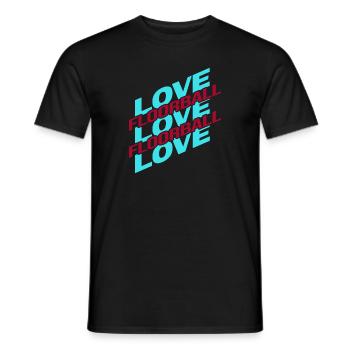Floorball floorball unihoc « Floorball-love » - T-shirt homme - noir - Devant - AI Model Male 178 light (178cm)