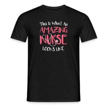 This Is What an Awesome Nurse Looks Like - T-shirt homme - noir - Devant - AI Model Male 178 light (178cm)