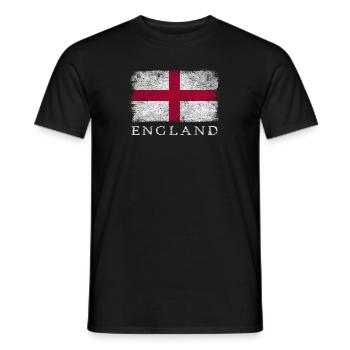 Angleterre Drapeau anglais Drapeau anglais - T-shirt homme - noir - Devant - AI Model Male 178 light (178cm)