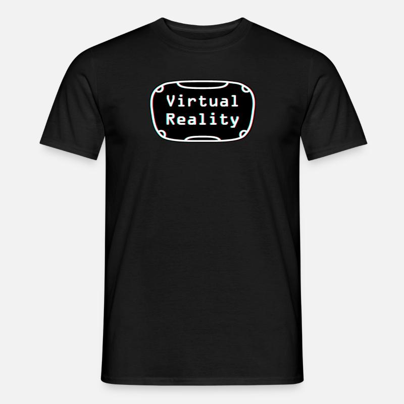 Virtual-Reality-Erlebnis - VR-Headset-Design - Männer T-Shirt - Schwarz