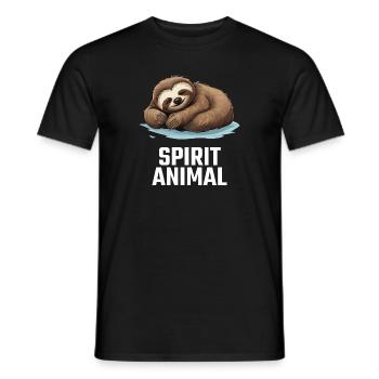 Sloth Faultier Faul Entspannt Sonnenbrille - Männer T-Shirt - Schwarz - Vorne - AI Model Male 178 light (178cm)
