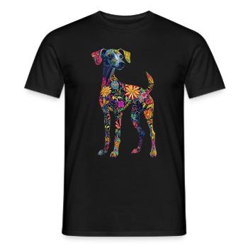 Whippet - Männer T-Shirt - Schwarz - Vorne - AI Model Male 178 light (178cm)