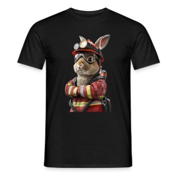 Kaninchen - Männer T-Shirt - Schwarz - Vorne - AI Model Male 178 light (178cm)