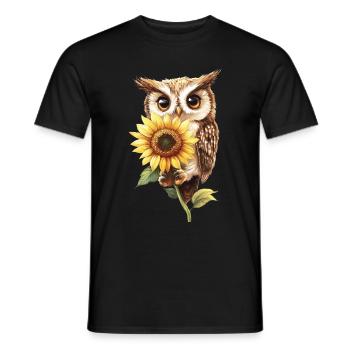Schneeleopard - Männer T-Shirt - Schwarz - Vorne - AI Model Male 178 light (178cm)