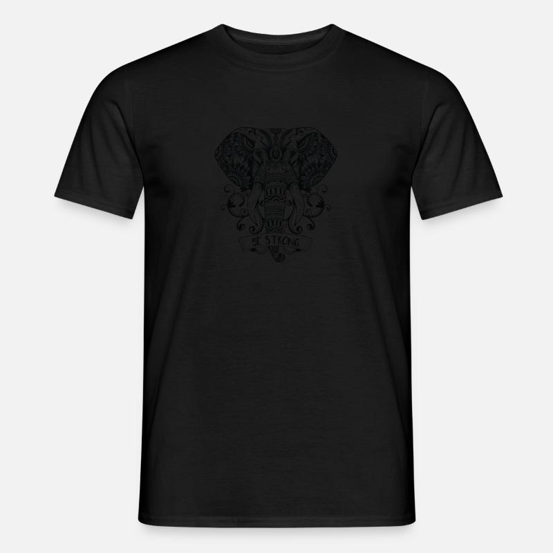 Mandala Elephant - Be strong - Männer T-Shirt - undefined