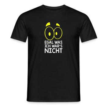 Egal was, ich wars nicht! - Männer T-Shirt - Schwarz - Vorne - AI Model Male 178 light (178cm)