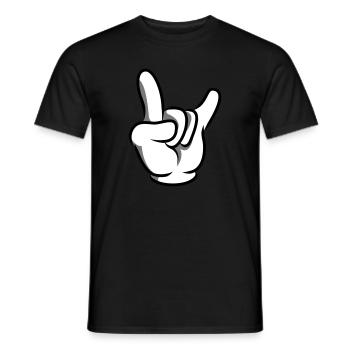 hand party symbol - Männer T-Shirt - Schwarz - Vorne - AI Model Male 178 light (178cm)