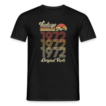 50. Geburtstag 1972 Vintage Jahrgang 50 Jahre - Männer T-Shirt - Schwarz - Vorne - AI Model Male 178 light (178cm)