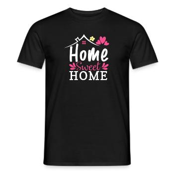 Home Sweet Home, home is the most beautiful - Men's T-Shirt - black - Front - AI Model Male 178 light (178cm)