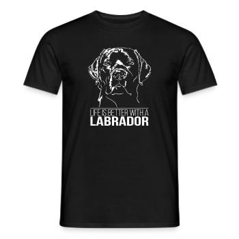 La vie au Labrador est meilleure chien dit Wilsigns - T-shirt homme - noir - Devant - AI Model Male 178 light (178cm)