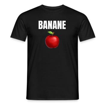 Banane mit Apfel Frühling Sommer Party Vegan - Männer T-Shirt - Schwarz - Vorne - AI Model Male 178 light (178cm)