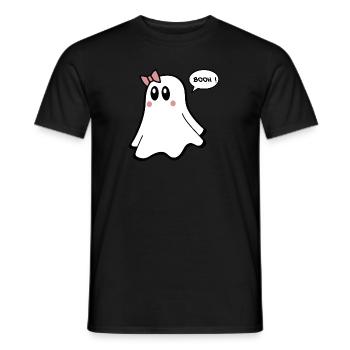 Ghost T-Shirt - Funny Couples 01 - Men's T-Shirt - black - Front - AI Model Male 178 light (178cm)