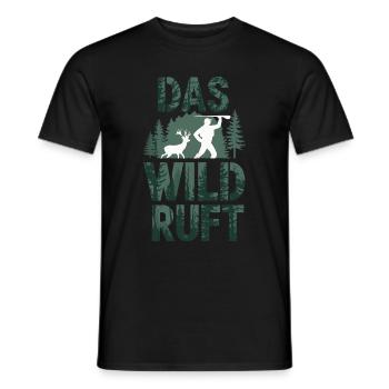 Chasseur Chasse Chasse Vêtements de chasse - T-shirt homme - noir - Devant - AI Model Male 178 light (178cm)