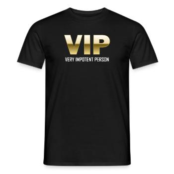 VIP, personne très impuissante, drôle, plaisanter - T-shirt homme - noir - Devant - AI Model Male 178 light (178cm)