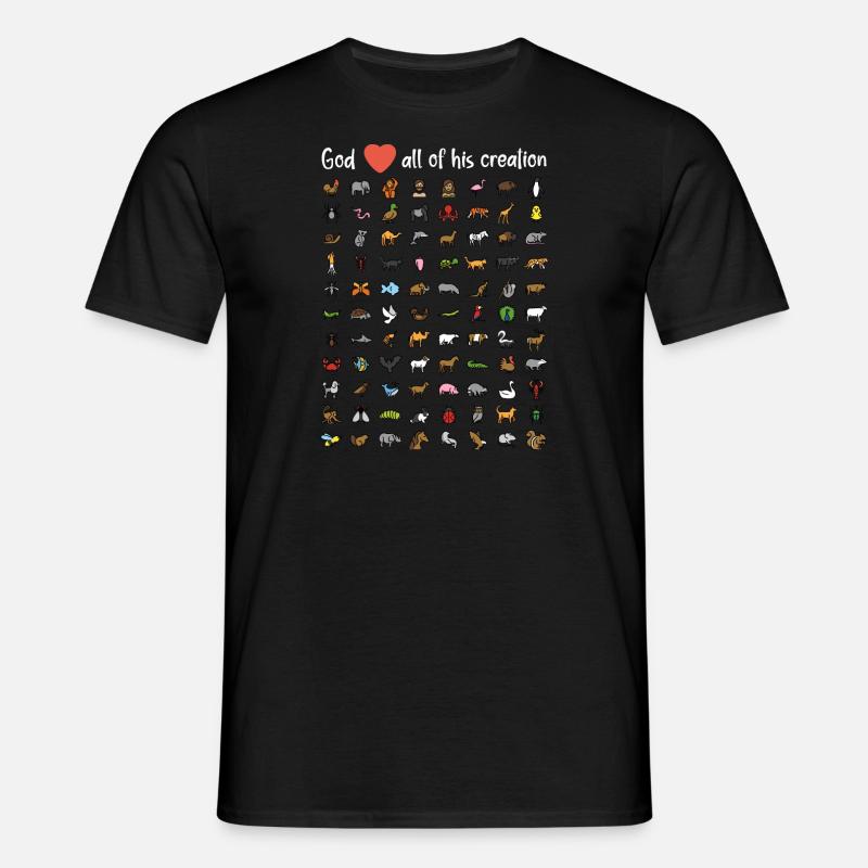 Gud elsker hele sit skaberværk - T-shirt til herrer - sort