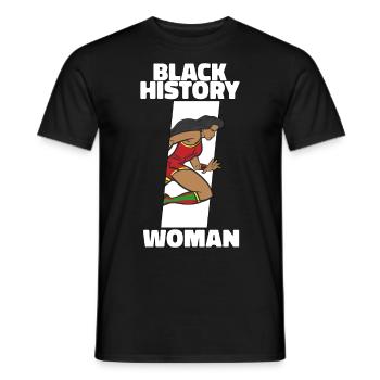 black history women Superheld Geschenk - Männer T-Shirt - Schwarz - Vorne - AI Model Male 178 light (178cm)