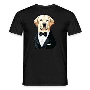 Labrador Art Lab dog Puppy Labrador Retriever - Men's T-Shirt - black - Front - AI Model Male 178 light (178cm)