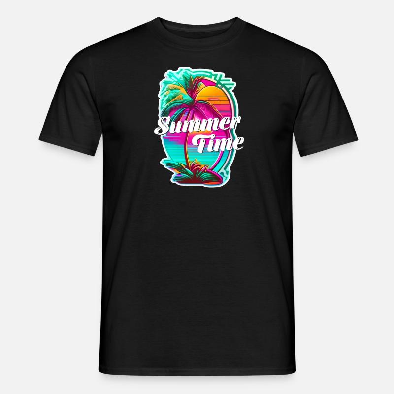 Summer Time - Beach and Summer - Men’s T-shirt - black