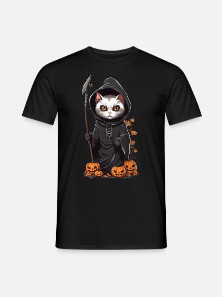 Mignon Halloween Cat Druide Costume - T-shirt homme - noir