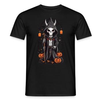 Halloween Skelett Druide Magie - Männer T-Shirt - Schwarz - Vorne - AI Model Male 178 light (178cm)