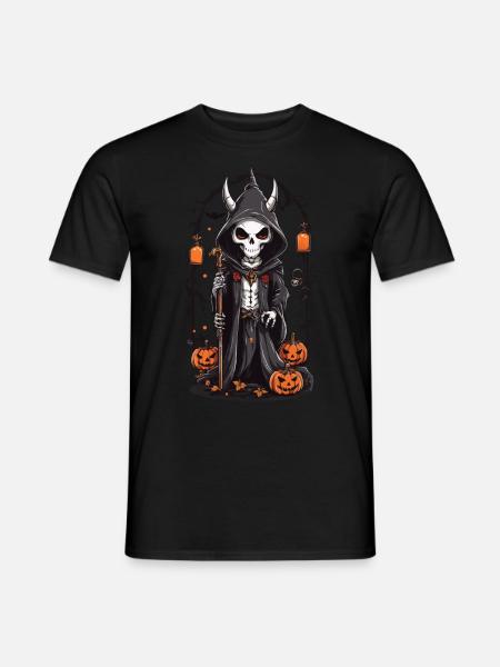 Halloween Skeleton Druid Magic - Men's T-Shirt - black