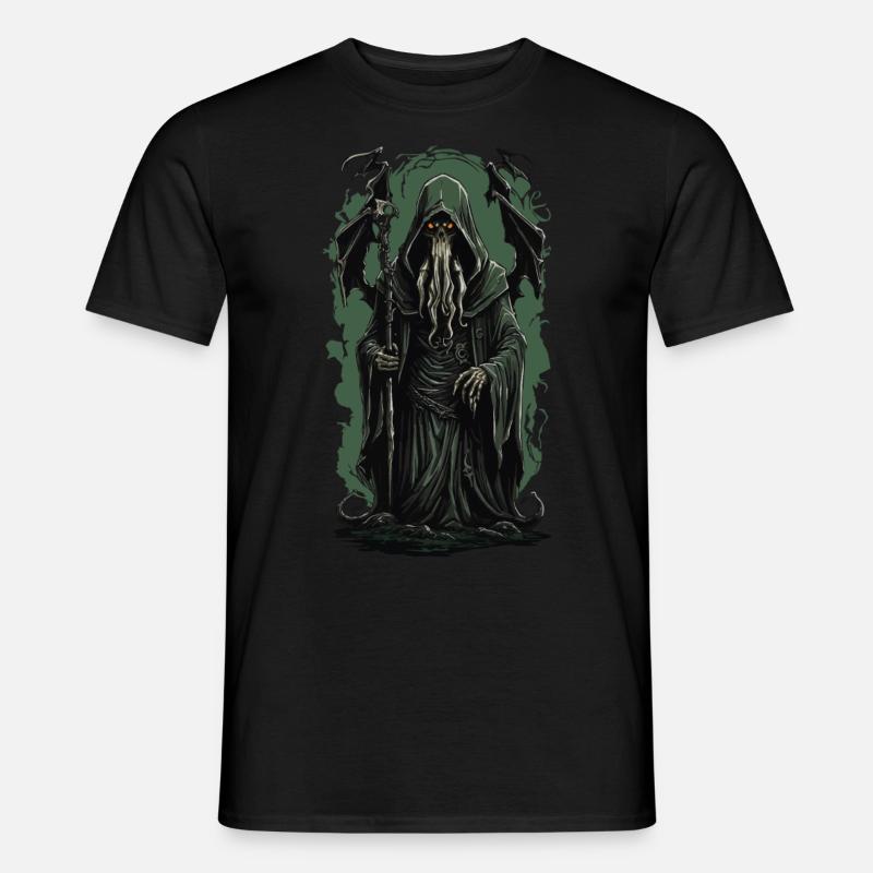 Magier Cthulhu Halloween Horror aus der Tiefe - Männer T-Shirt - Schwarz