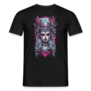 Gothic Witch Demon E-Girl Occult Magic Design - Men's T-Shirt - black - Front - AI Model Male 178 light (178cm)
