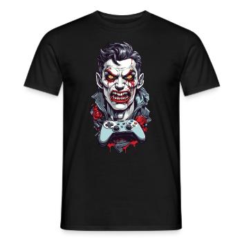 Spooky Halloween Gamer Gaming Design - Men's T-Shirt - black - Front - AI Model Male 178 light (178cm)
