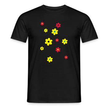 Blumen - Männer T-Shirt - Schwarz - Vorne - AI Model Male 178 light (178cm)