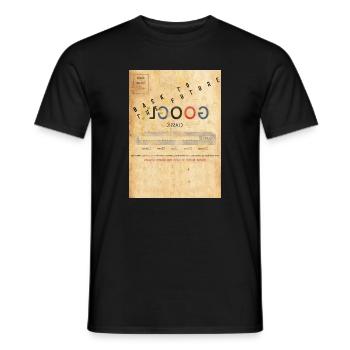 Google Back to the Future Parody - Men's T-Shirt - black - Front - AI Model Male 178 light (178cm)