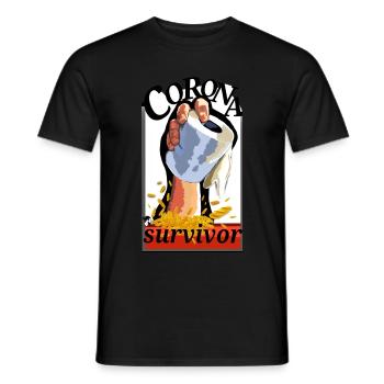 Corona Survivor - T-shirt homme - noir - Devant - AI Model Male 178 light (178cm)
