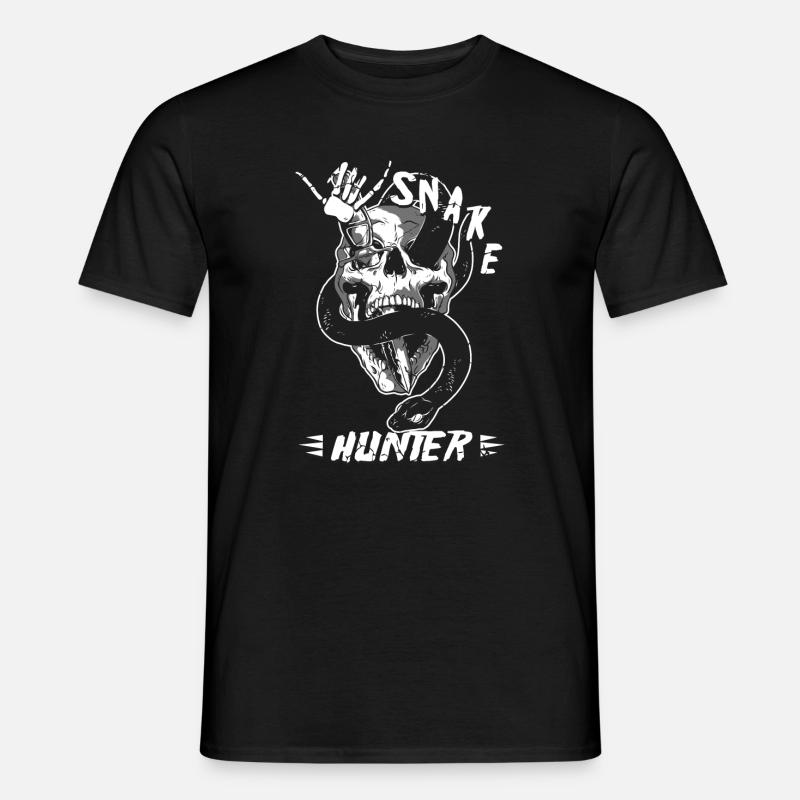 Schlangen Jäger - Männer T-Shirt - Schwarz