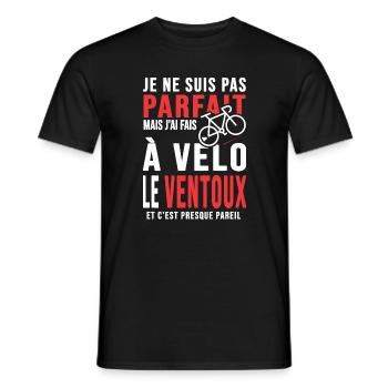 j ai fais le ventoux à vélo cadeau velo cycliste - T-shirt homme - noir - Devant - AI Model Male 178 light (178cm)