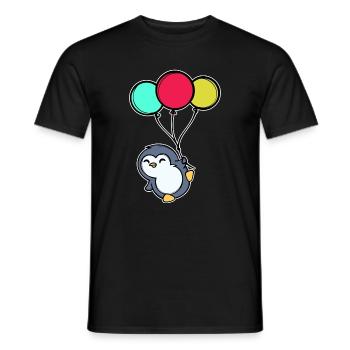 Ballon Cool Animal Sweet Penguin Bird - T-shirt homme - noir - Devant - AI Model Male 178 light (178cm)