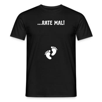 Babyglück Babyfüße Schwangerschaft Schwanger - Männer T-Shirt - Schwarz - Vorne - AI Model Male 178 light (178cm)