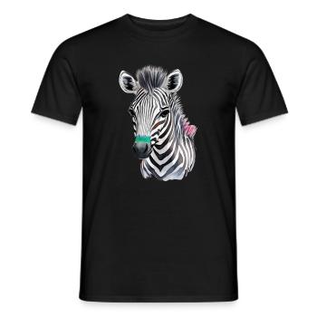 Zeba foals - Men's T-Shirt - black - Front - AI Model Male 178 light (178cm)