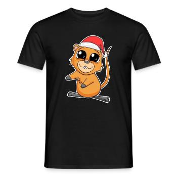 Meerschwein Weihnachten - Männer T-Shirt - Schwarz - Vorne - AI Model Male 178 light (178cm)