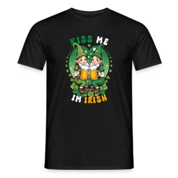 Embrasse-moi, je suis irlandaise - T-shirt homme - noir - Devant - AI Model Male 178 light (178cm)