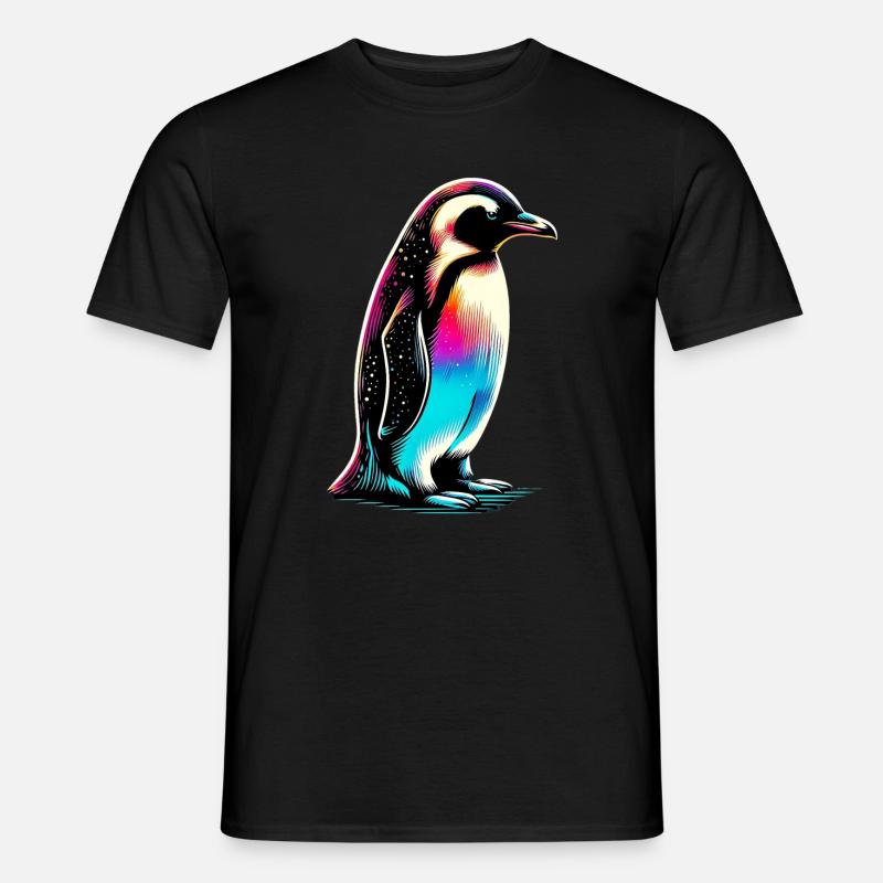 Pinguin - Männer T-Shirt - Schwarz
