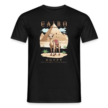 Le Caire, Égypte - T-shirt homme - noir - Devant - AI Model Male 178 light (178cm)