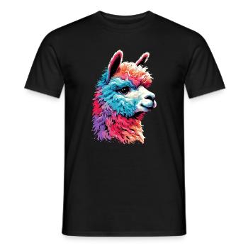 Alpaca - Men's T-Shirt - black - Front - AI Model Male 178 light (178cm)