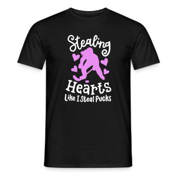 Eishockey Eishockeyspielerin Valentinstag - Männer T-Shirt - Schwarz - Vorne - AI Model Male 178 light (178cm)