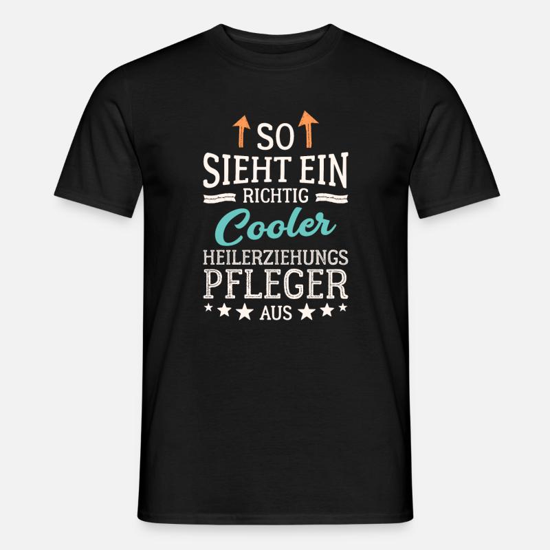 So sieht ein cooler Heilerziehungspfleger aus - Männer T-Shirt - Schwarz