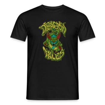 Contes de dragon - Œuvre d’art mythique du dragon oriental - T-shirt homme - noir - Devant - AI Model Male 178 light (178cm)