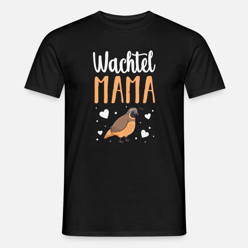Wachtel - Männer T-Shirt - Schwarz